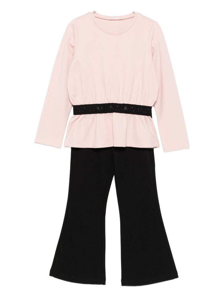 Completo rosa/nero per bambina KF5131J4882 B3482 Liu Jo 