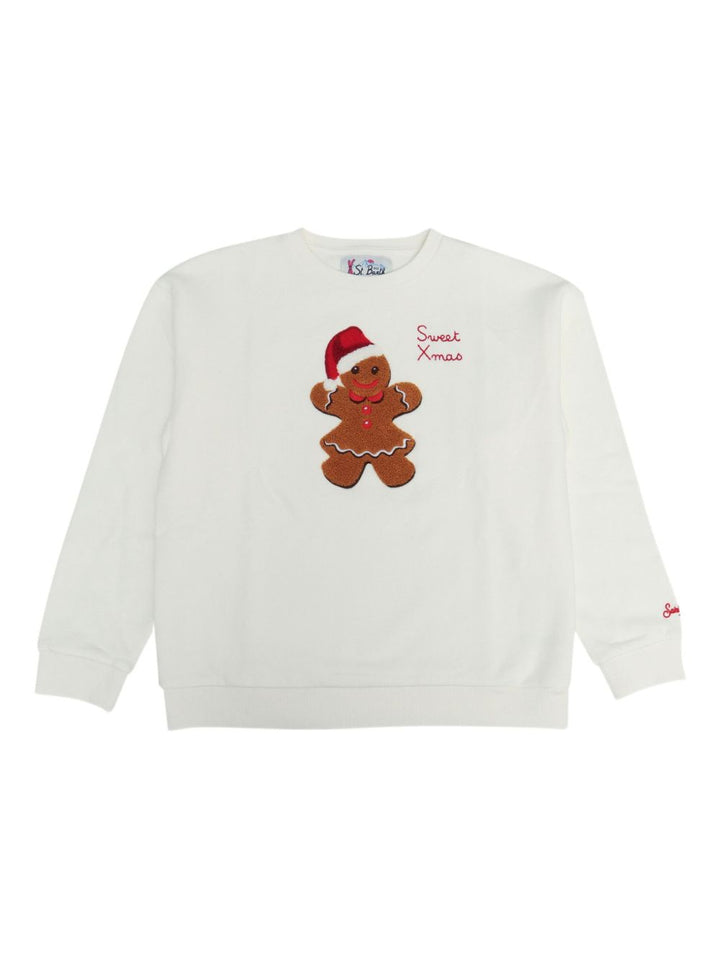 Felpa bianca per bambina BRN0002 01086I MC2 Saint Barth Kids 