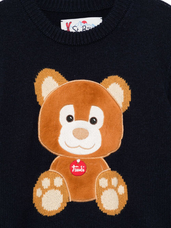 Maglione blu navy per bambino DOU0001 01877I MC2 Saint Barth Kids 