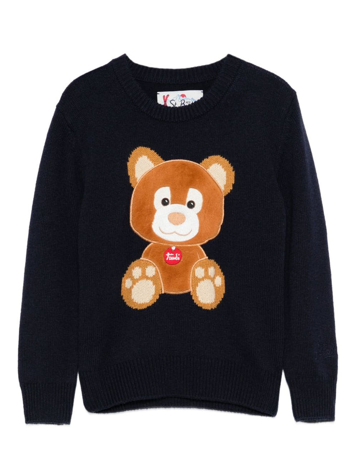 Maglione blu navy per bambino DOU0001 01877I MC2 Saint Barth Kids 