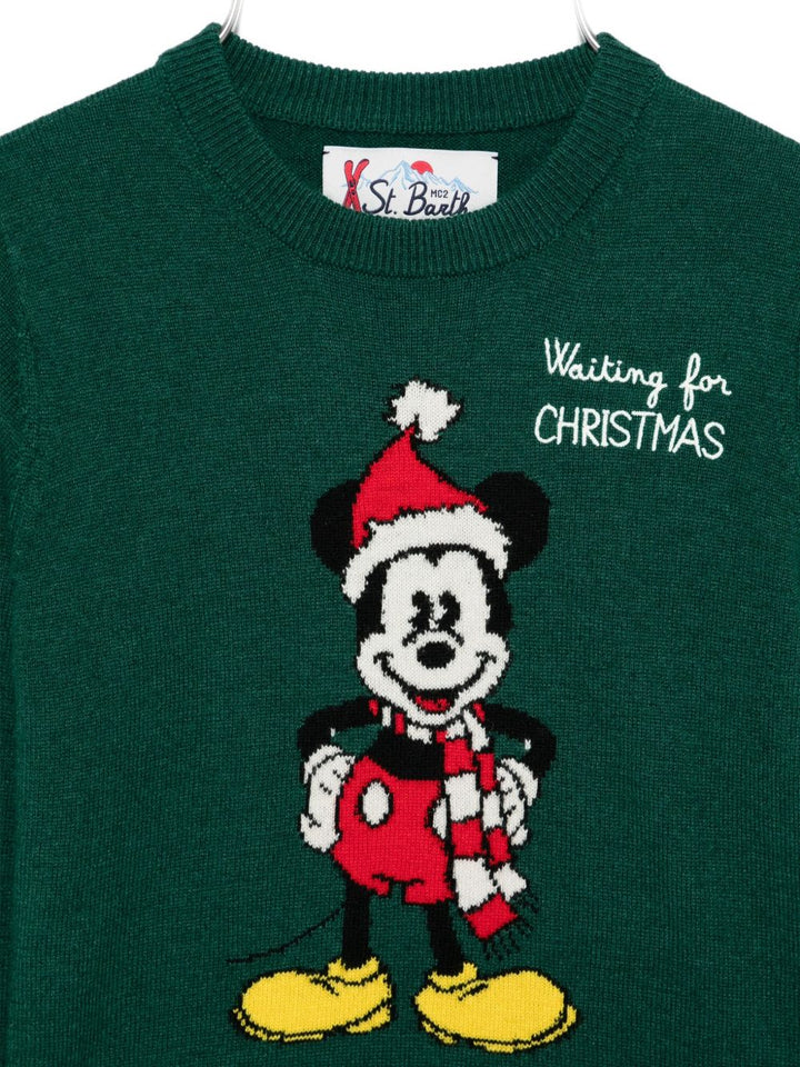 Maglione verde per bambino DOU0001 02498I MC2 Saint Barth Kids 