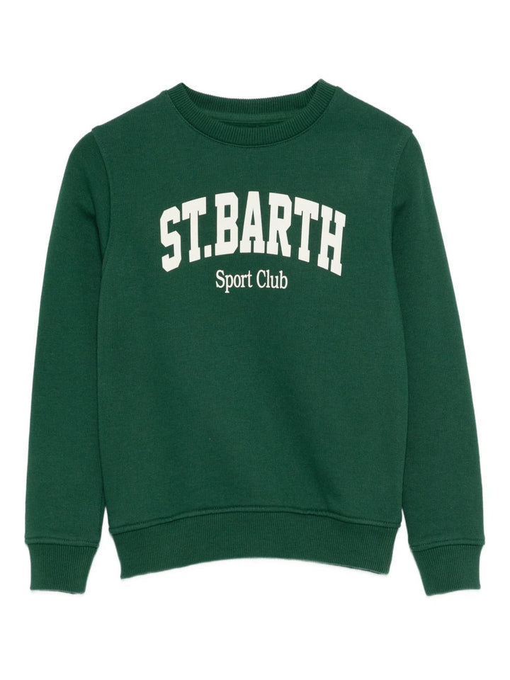 Felpa verde per bambino HUT0004 00400I MC2 Saint Barth Kids 