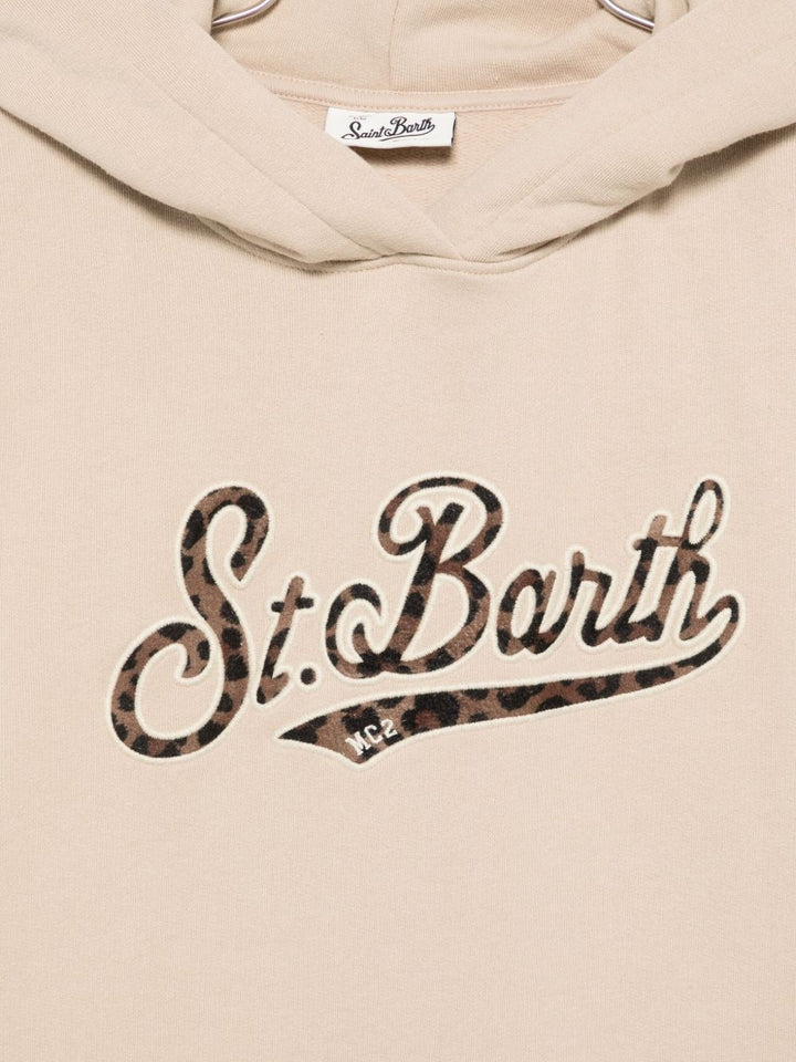 Felpa beige per bambina MIND004 01071I MC2 Saint Barth Kids 