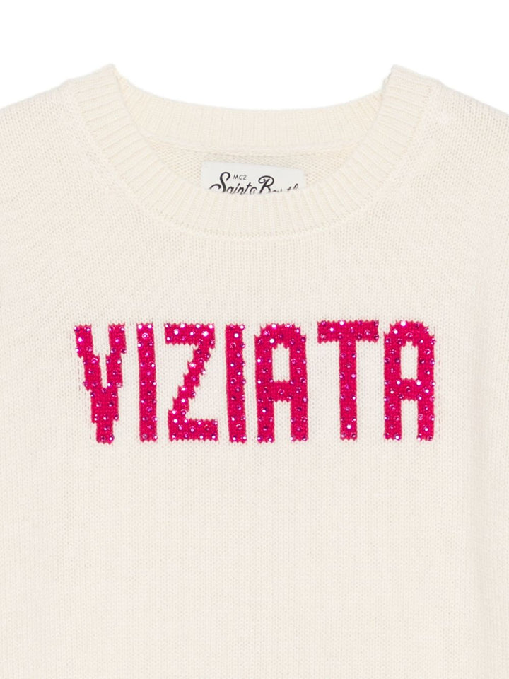 Maglione beige per bambina PRC0001 01911I MC2 Saint Barth Kids 