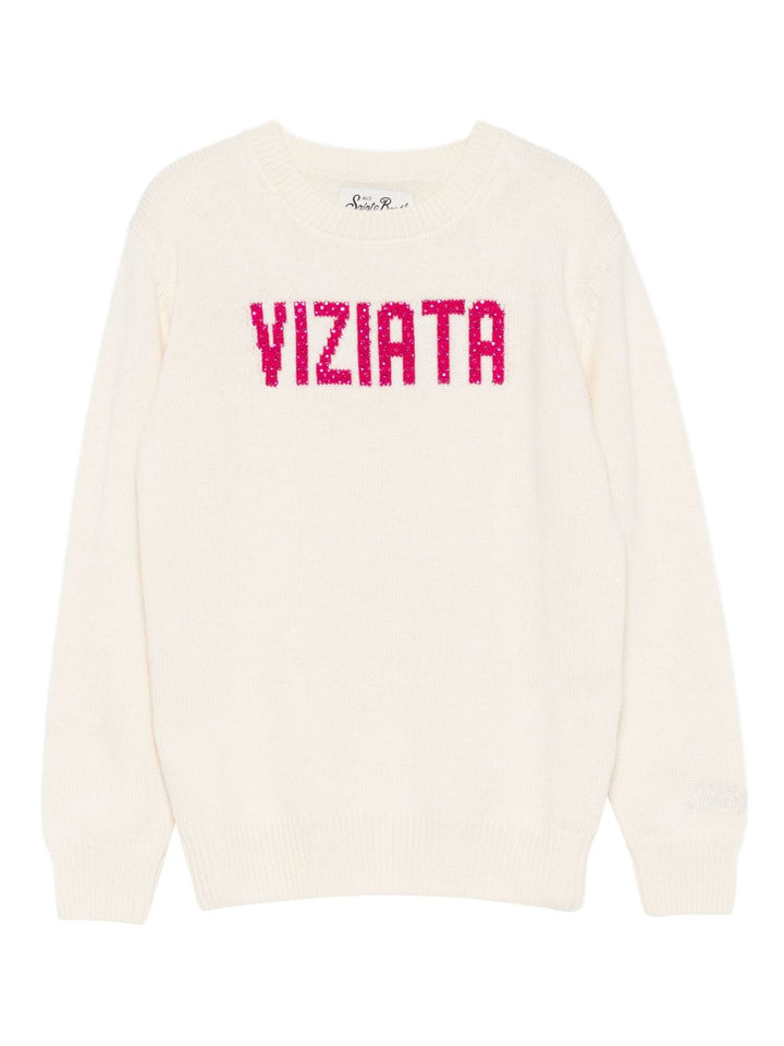 Maglione beige per bambina PRC0001 01911I MC2 Saint Barth Kids 