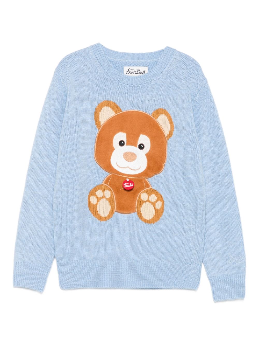 Maglione azzurro per bambina PRC0001 01983I MC2 Saint Barth Kids 