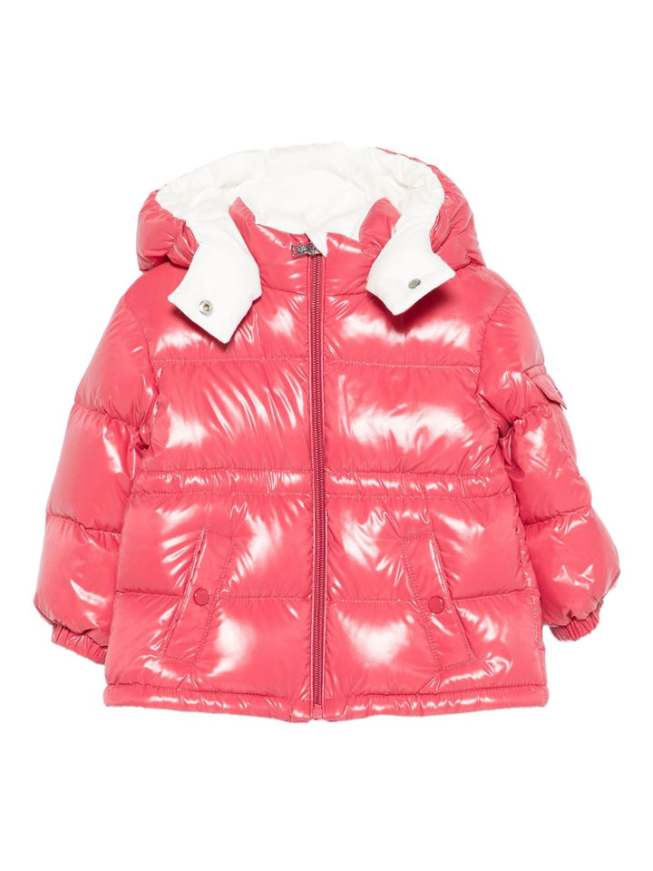 Giubbotto rosa scuro per neonata 9511A00033597Z8 559 Moncler Kids 