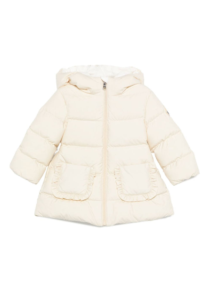 Giubbotto beige per neonata 9511C00001597YW 041 Moncler Kids 