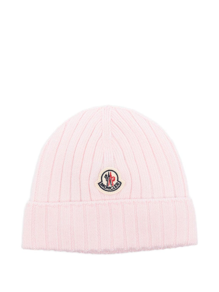 Cappello rosa chiaro per neonata 9513B00006M1131 529 Moncler Kids 