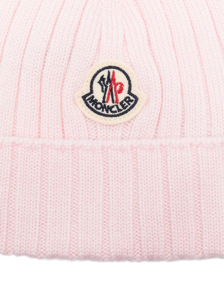 Cappello rosa chiaro per neonata 9513B00006M1131 529 Moncler Kids 