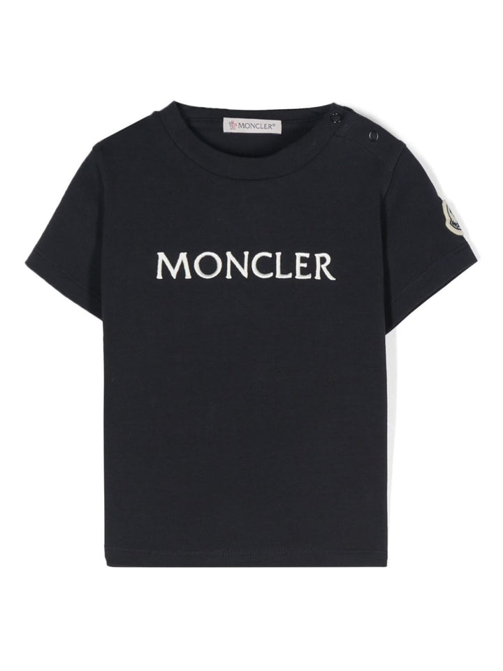 T-shirt blu navy per neonato 9518C0000689AUM 778 Moncler Kids 