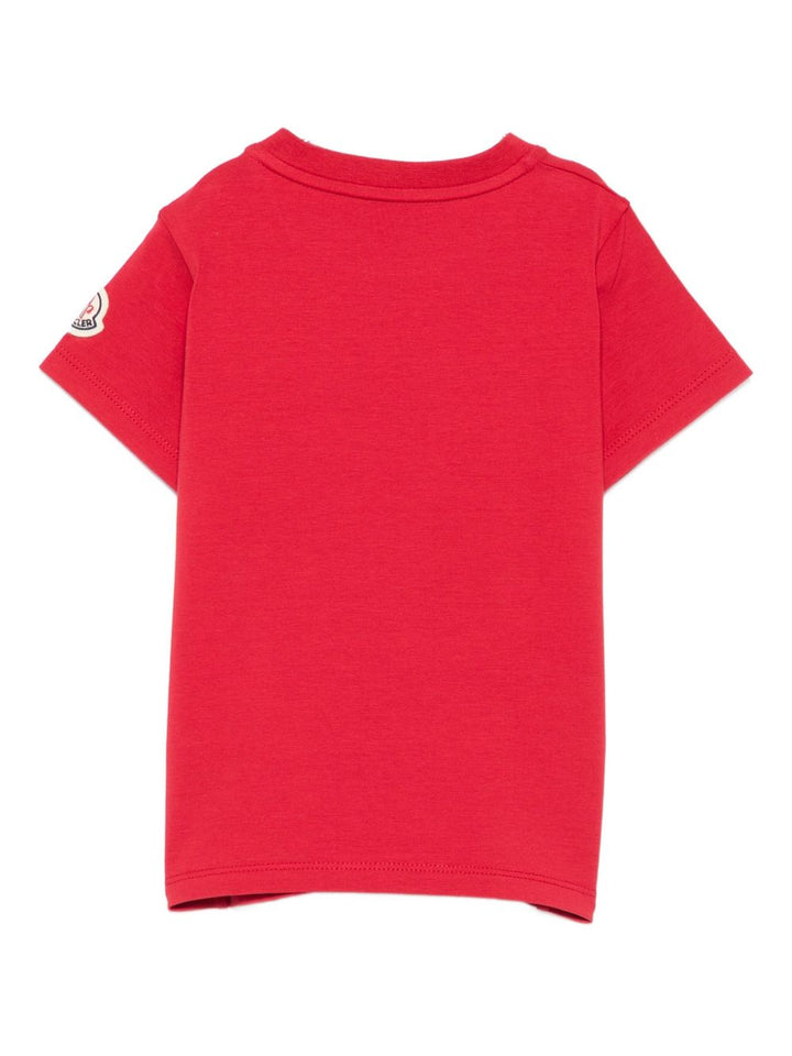 T-shirt rossa per neonato 9518C0000889AUM 455 Moncler Kids 