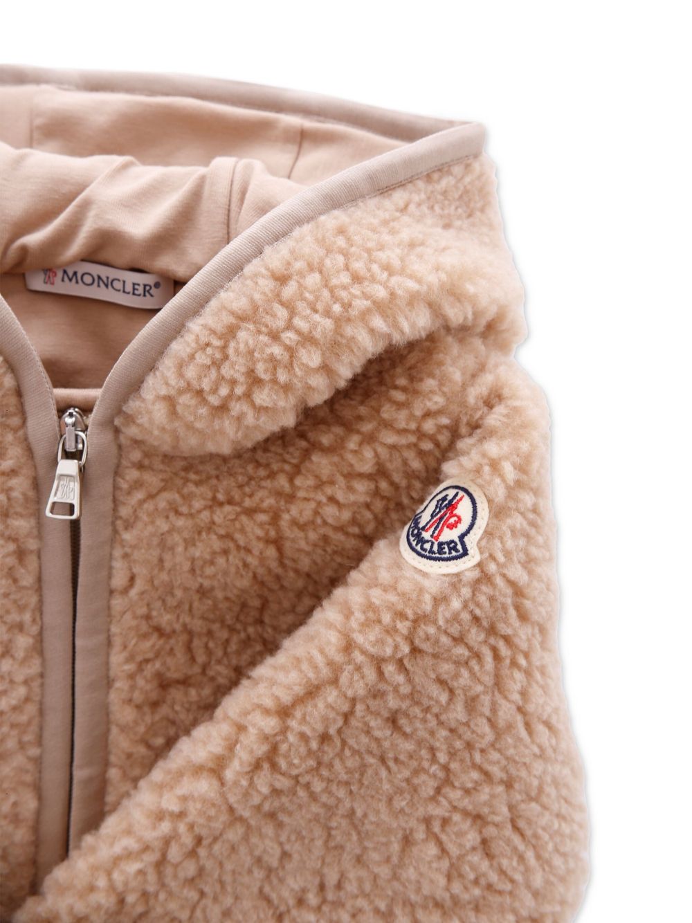 Cappotto beige per neonato 9518G0000189A3X 239 Moncler Kids 