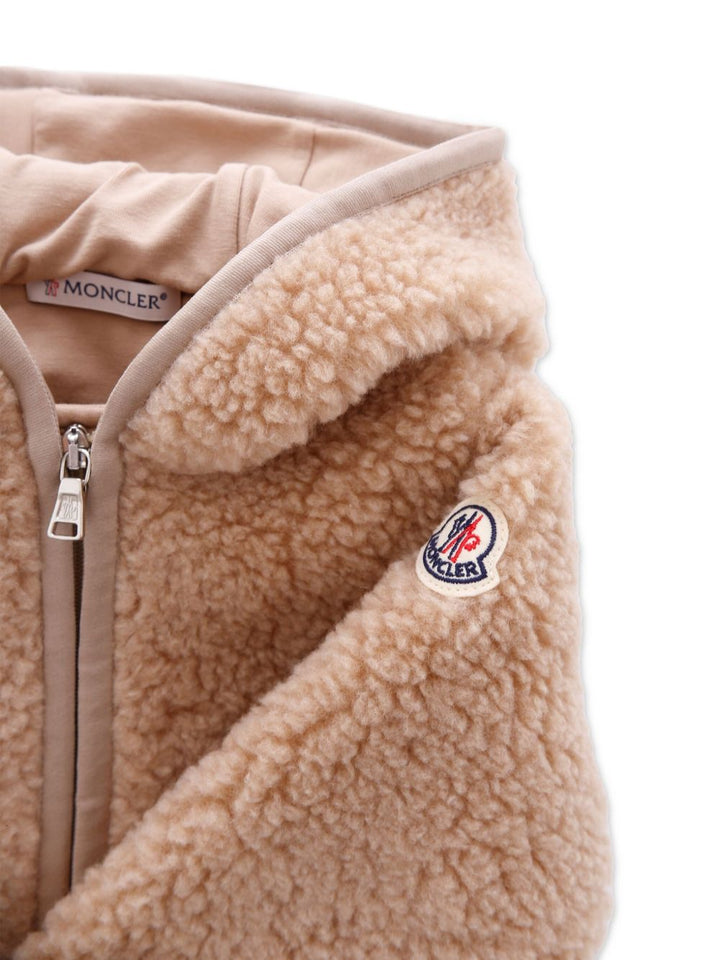 Cappotto beige per neonato 9518G0000189A3X 239 Moncler Kids 