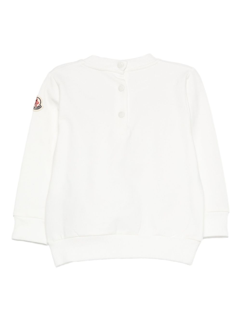 Felpa bianca per neonato 9518G0000289AM3 034 Moncler Kids 