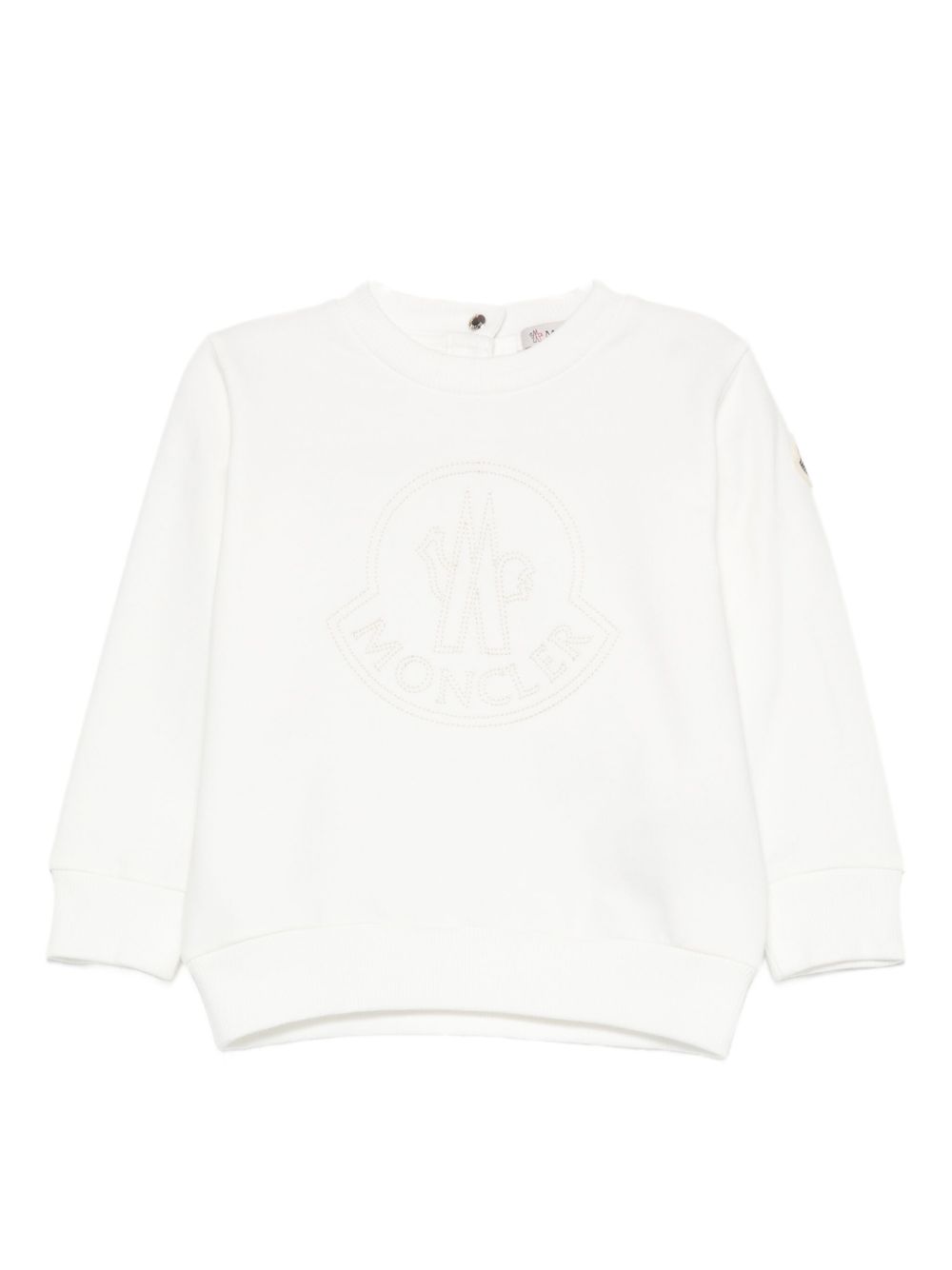 Felpa bianca per neonato 9518G0000289AM3 034 Moncler Kids 