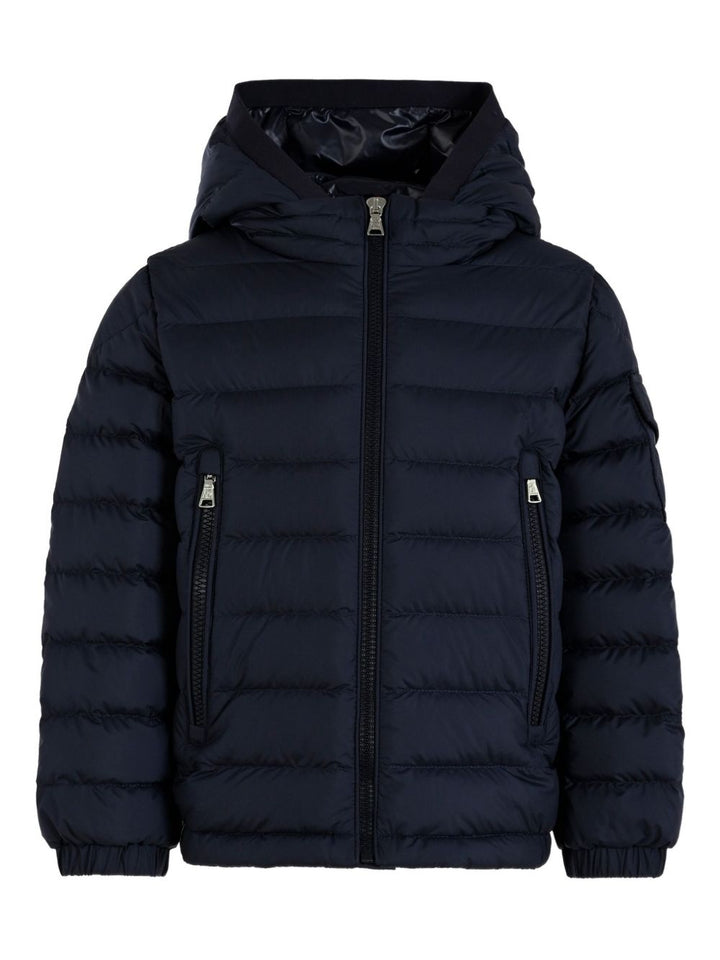 Giubbotto blu per bambino 9541A00001597X2 77G Moncler Kids 