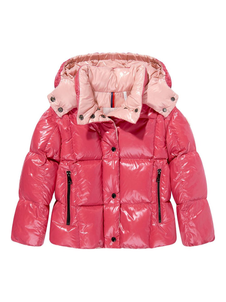 Giubbotto rosa lucida per bambina 9541A00044597Z8 559 Moncler Kids 