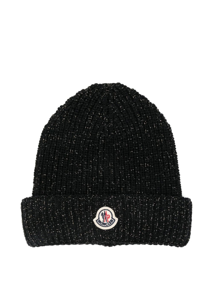 Cappello nero per bambino 9543B00021M8258 999 Moncler Kids 