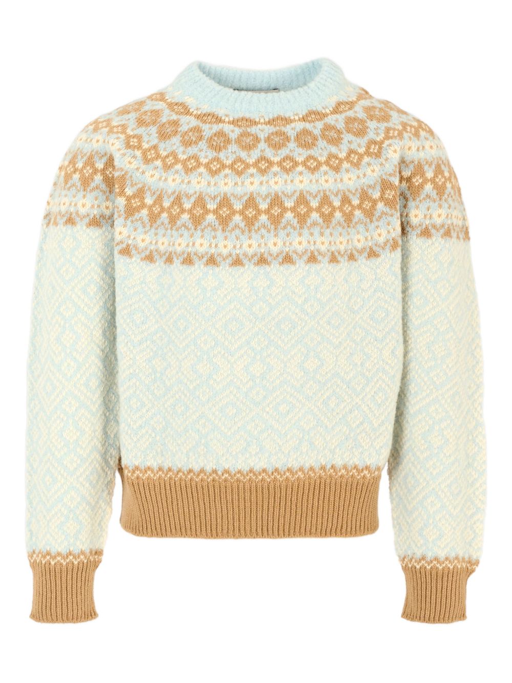 Maglione bianco/marrone/azzurro per bambino 9549C00008M4505 702 Moncler Kids 
