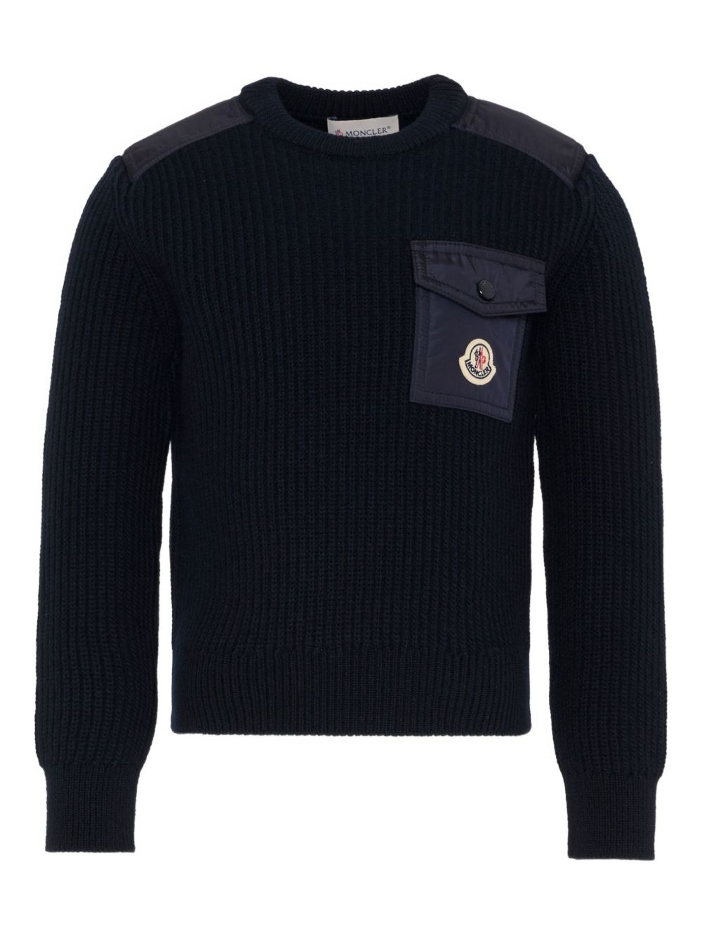 Maglione blu per bambino 9549C00010M1241 742 Moncler Kids 