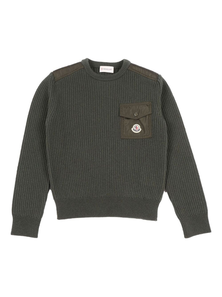 Maglione verde scuro per bambino 9549C00010M1241 842 Moncler Kids 
