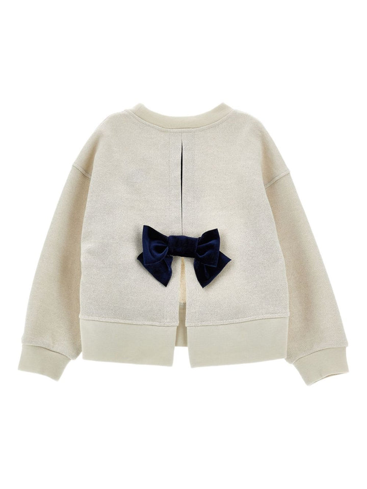 Felpa beige per bambina 19F6036028 0029 Monnalisa Kids 