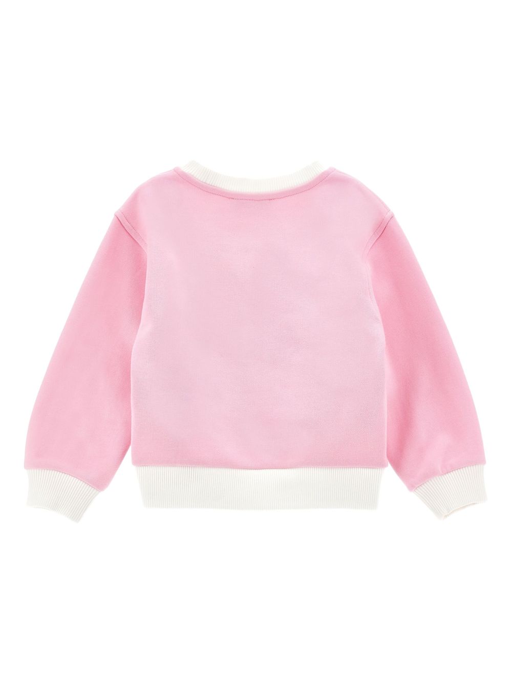 Felpa bianca/rosa per bambina 19F6066011 0190 Monnalisa Kids 