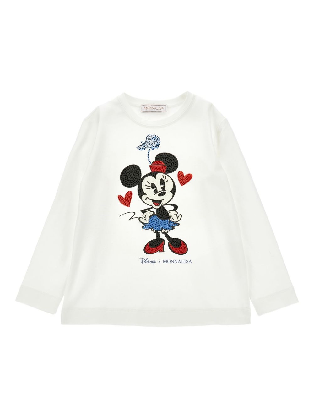 T-shirt bianco per bambina 19F6086003 0001 Monnalisa Kids 