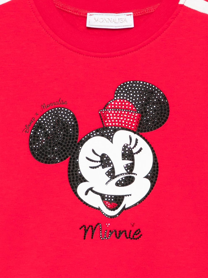 Felpa rossa  per bambina 19F630NP6004 0043 Monnalisa Kids 