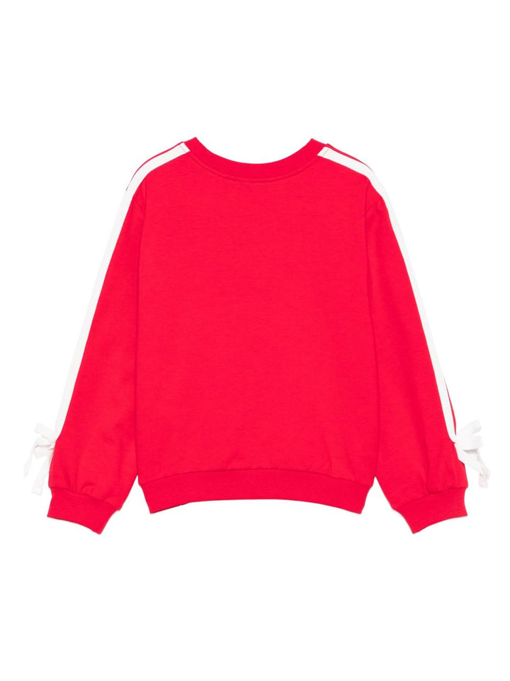 Felpa rossa  per bambina 19F630NP6004 0043 Monnalisa Kids 
