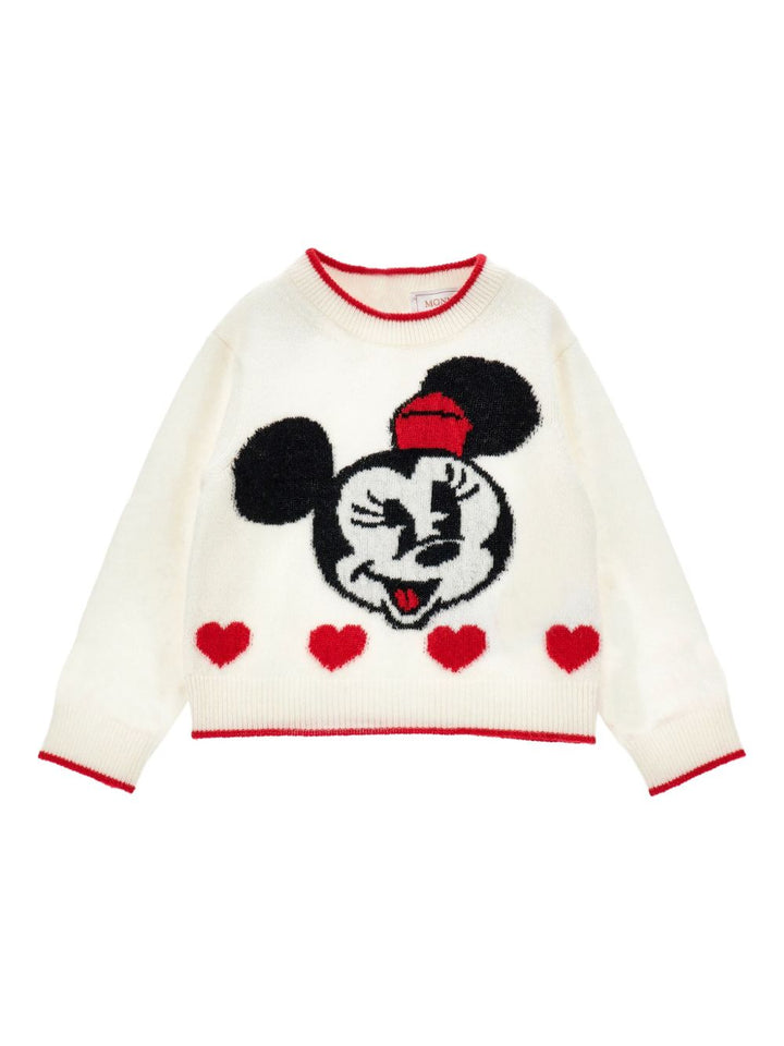 Maglione bianco per bambina 19F633NP6091 0143 Monnalisa Kids 