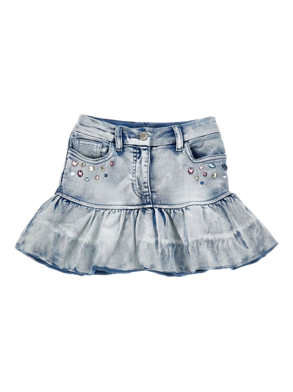 Gonna azzurro chiaro per bambina 19F7026042 0062 Monnalisa Kids 