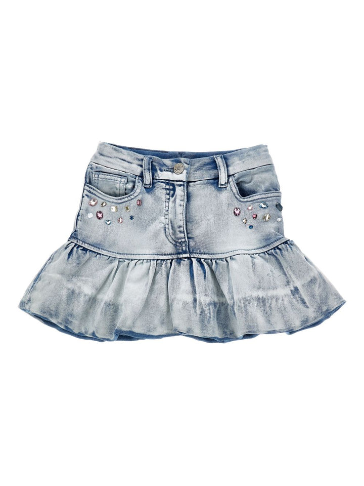 Gonna azzurro chiaro per bambina 19F7026042 0062 Monnalisa Kids 