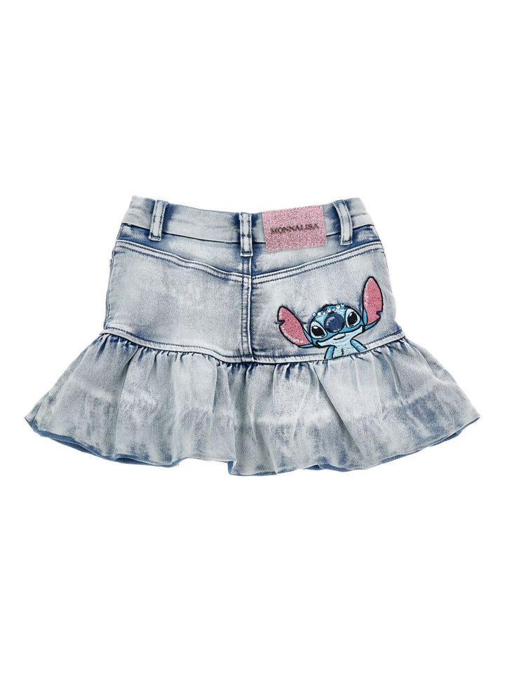 Gonna azzurro chiaro per bambina 19F7026042 0062 Monnalisa Kids 