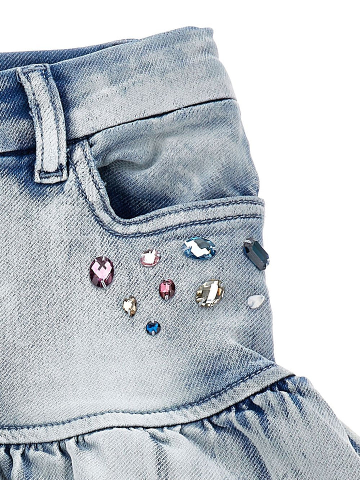 Gonna azzurro chiaro per bambina 19F7026042 0062 Monnalisa Kids 