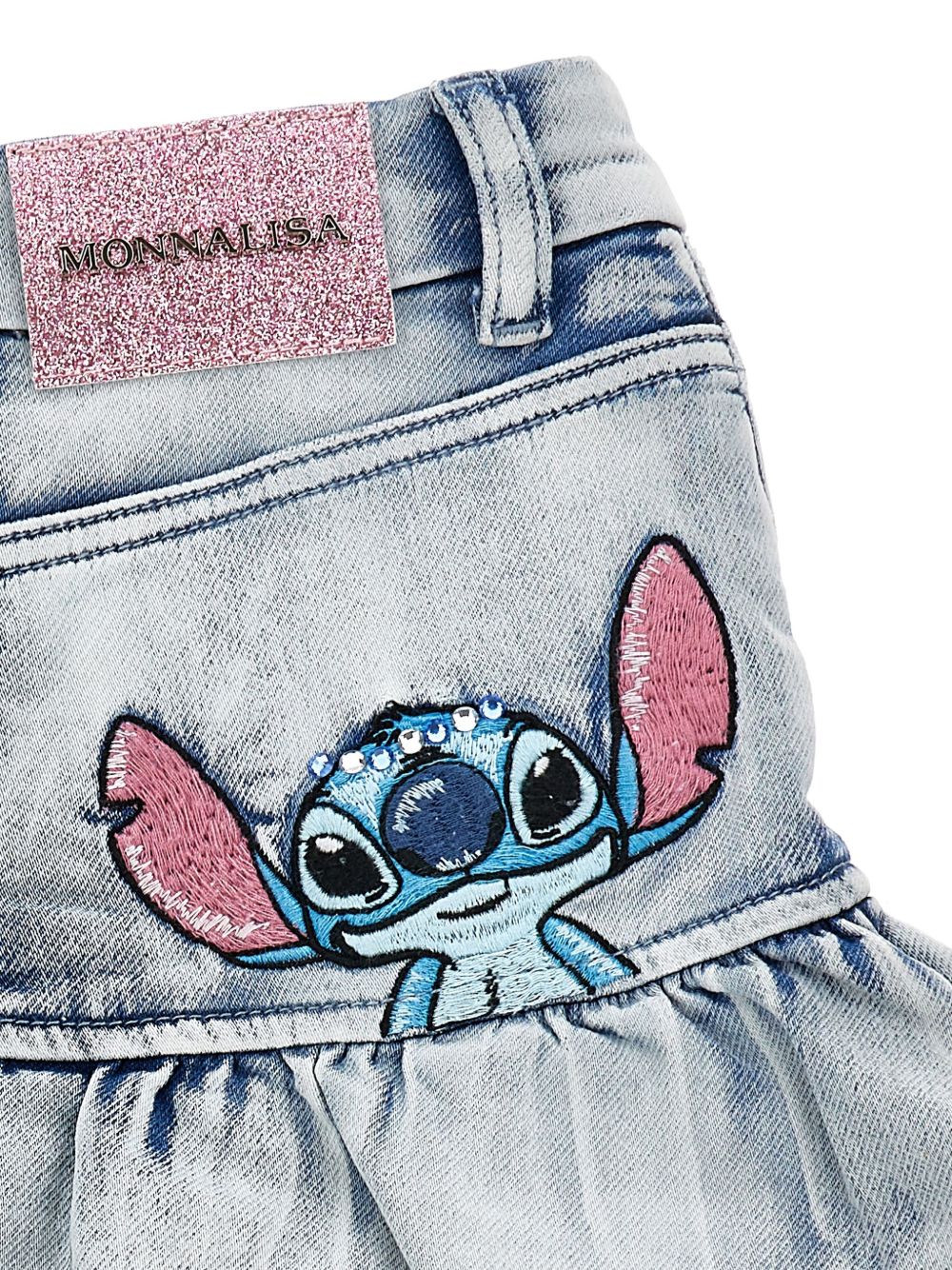 Gonna azzurro chiaro per bambina 19F7026042 0062 Monnalisa Kids 