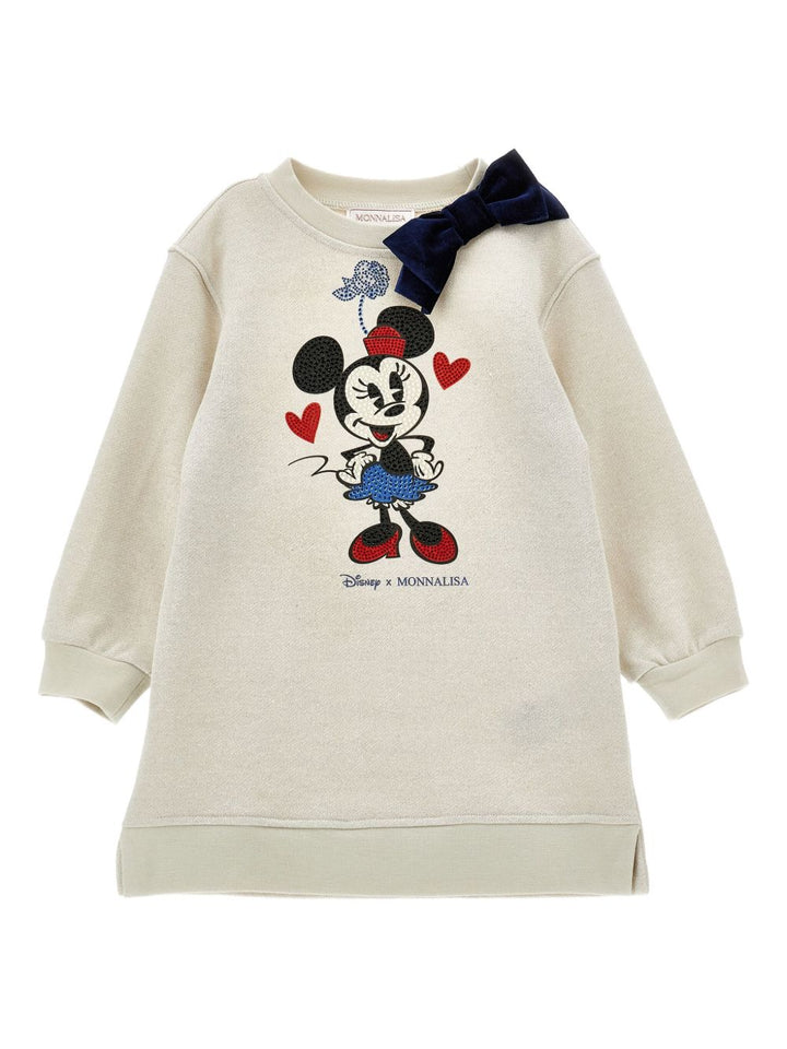 Abito beige per bambina 19F9006028 0029 Monnalisa Kids 