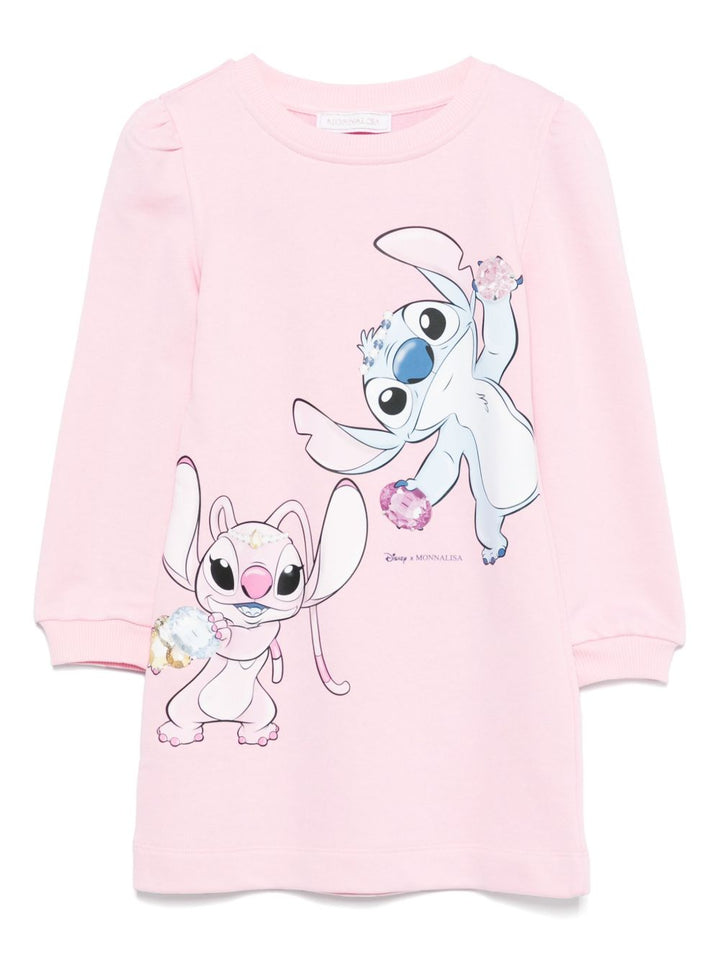 Felpa rosa chiaro per bambina 19F9026011 0090 Monnalisa Kids 
