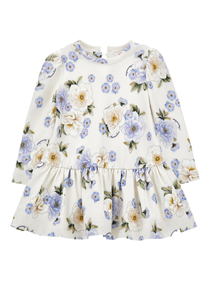 Abito bianco per neonata 31F9106659 0258 Monnalisa Kids 