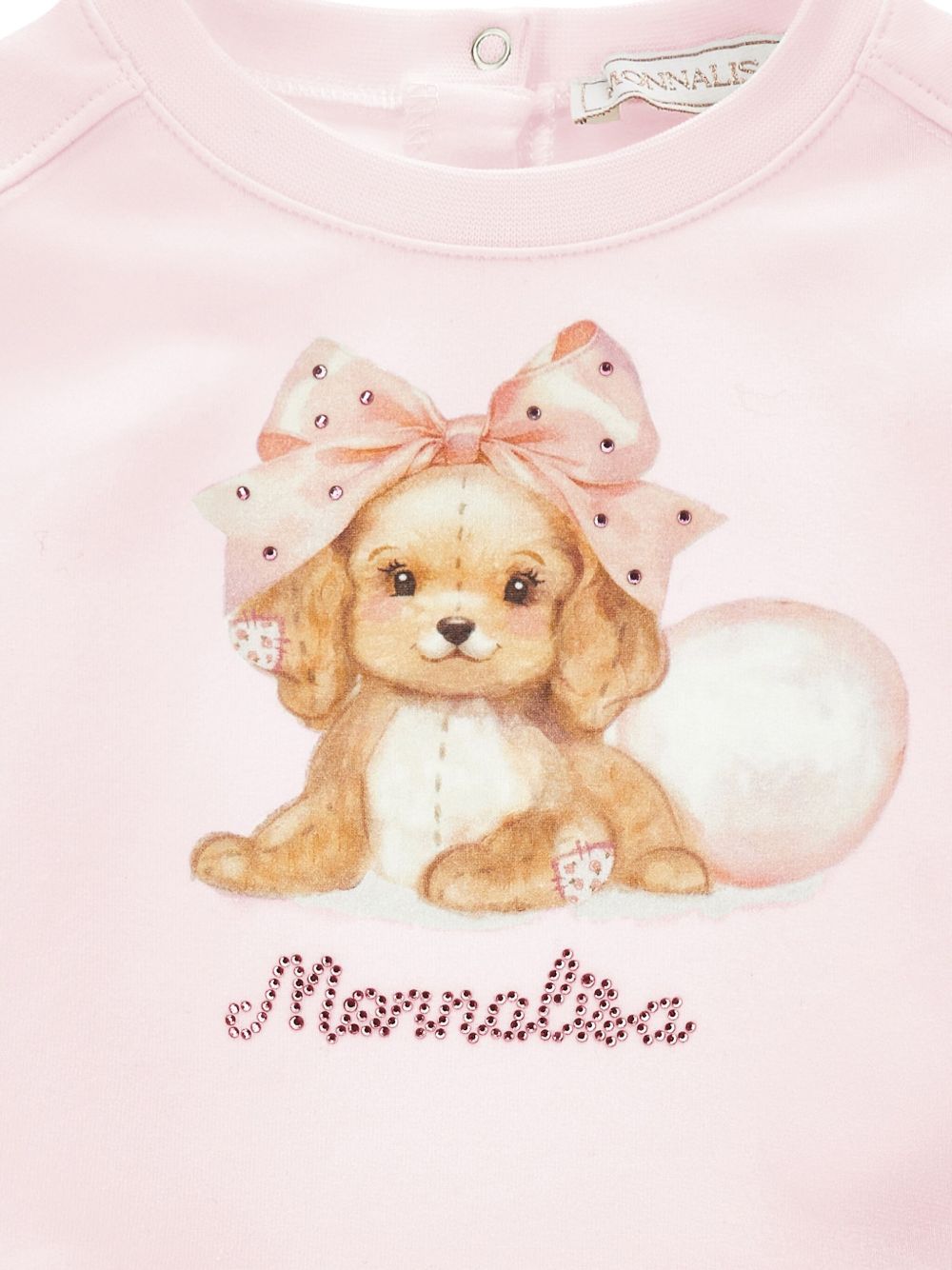 Felpa rosa per neonata 39F6076004 0090 Monnalisa Kids 