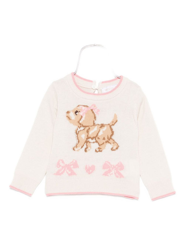 Maglione beige per neonata 39F6086091 0290 Monnalisa Kids 