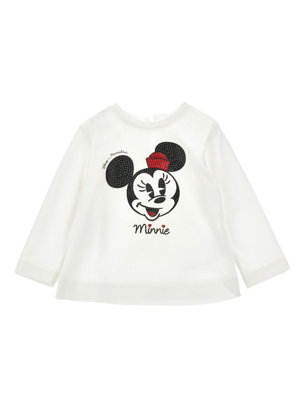 T-shirt bianco per neonata 39F6106005 0001 Monnalisa Kids 