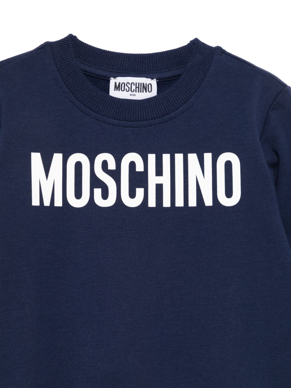 Felpa blu navy per bambino HUF09ILDA21 40016 Moschino Kids 