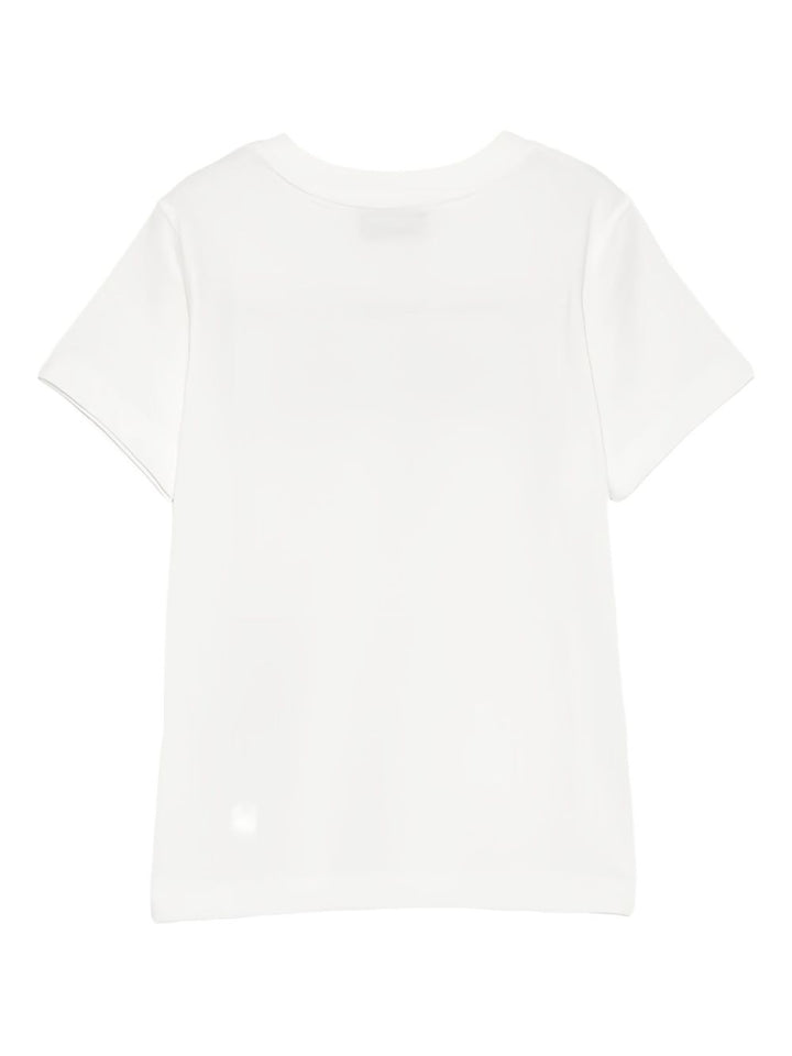 T-shirt bianca per bambino HUM05ILAA10 10063 Moschino Kids 