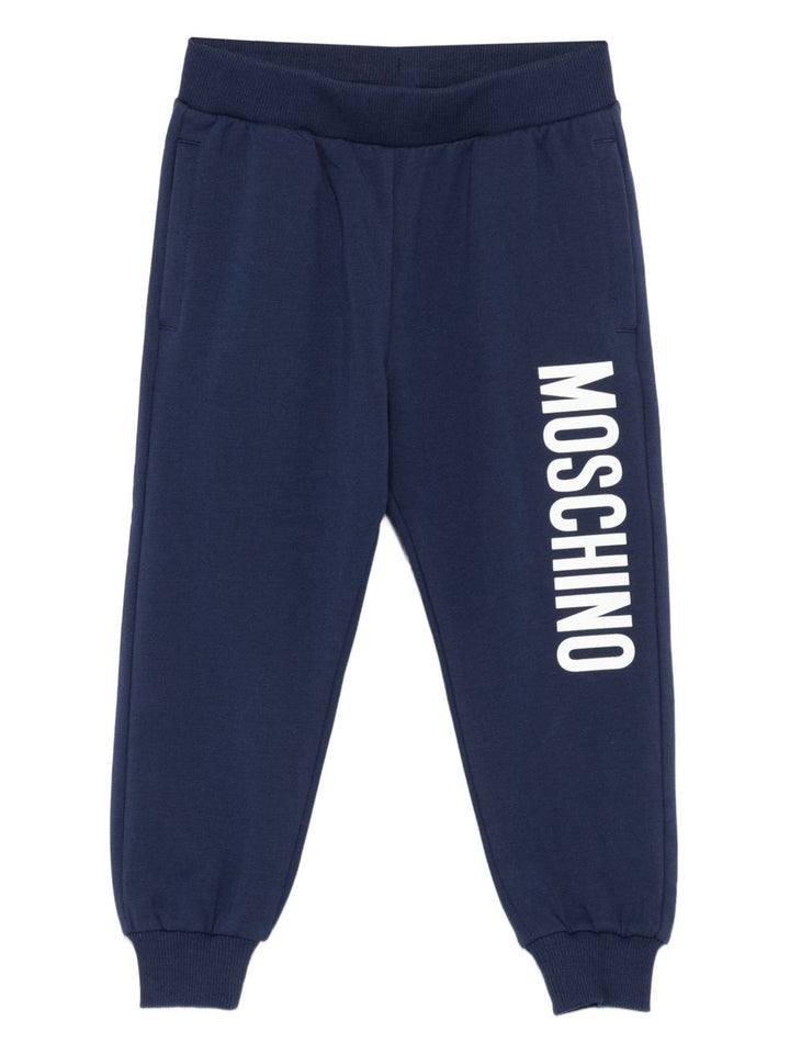 Pantalone blu navy per bambino HUP08ULDA21 40016 Moschino Kids 