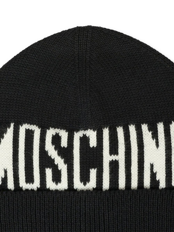 Cappello nero per bambino HUX02PLHE66 60100 Moschino Kids 
