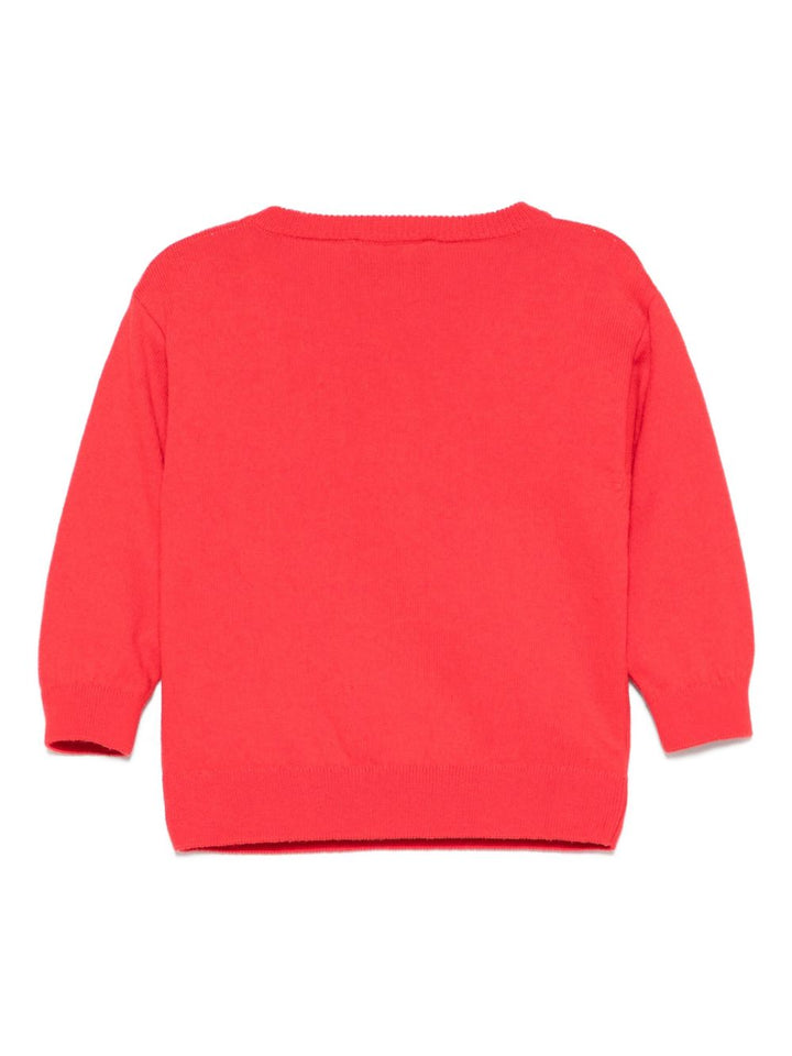 Maglione rosso per neonato M7W00JLHE43 50109 Moschino Kids 