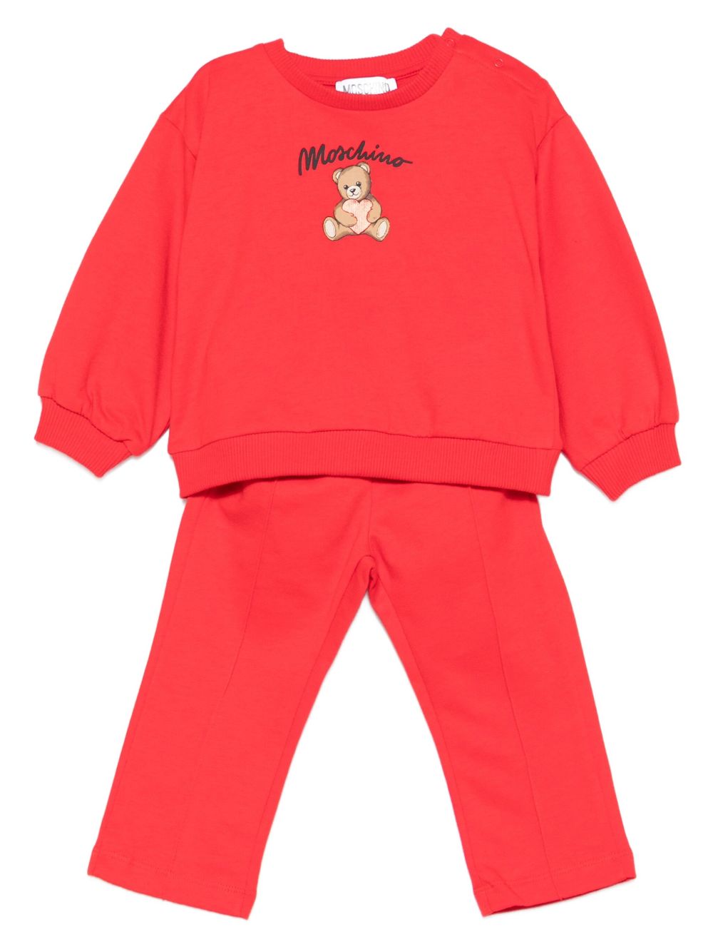 Completo sportivo rosso per neonata MDK03DLCA40 50109 Moschino Kids 