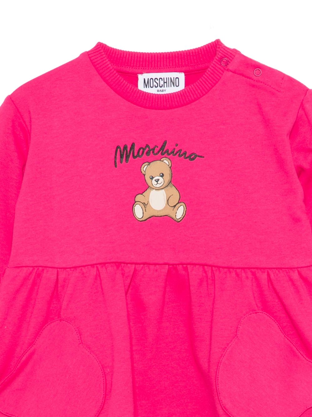 Abito rosa per neonata MDV0CULCA40 50541 Moschino Kids 